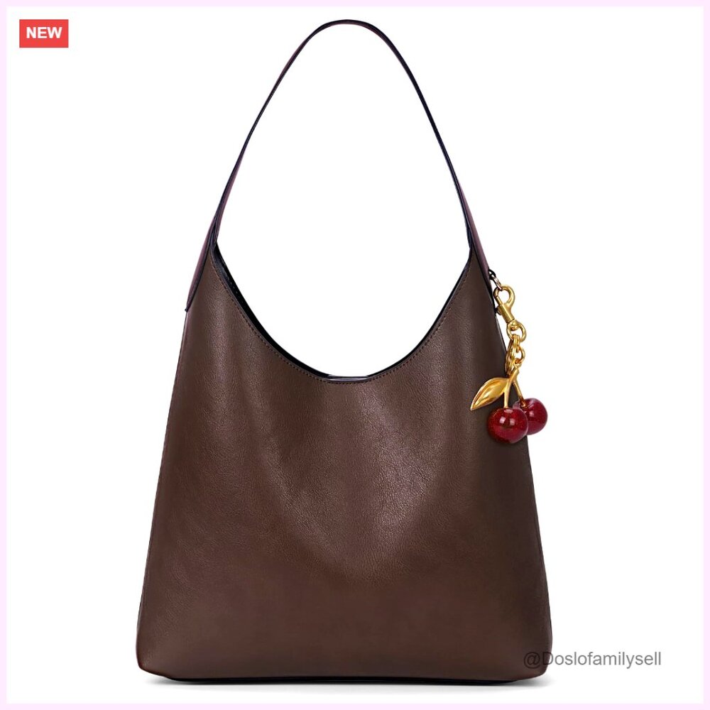Faux Suede Hobo Bag Vegan Leather Shoulder Tote Slouchy Designer Handbag